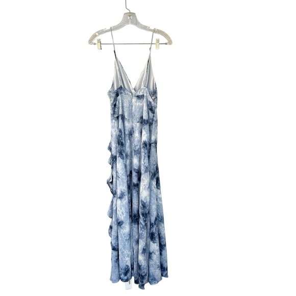ASTR the Label Women's Blue Holland Ruffle Tie Dye Maxi Dress - Size XS - Picture 10 of 10